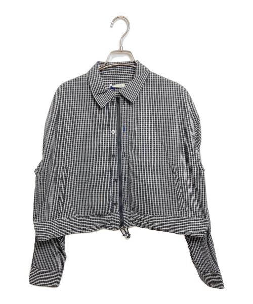 ELCHELE（エルチェレ）ELCHELE (エルチェレ) DADDY CHECK ZIP UP SHIRT ブラック サイズ:Fの古着・服飾アイテム