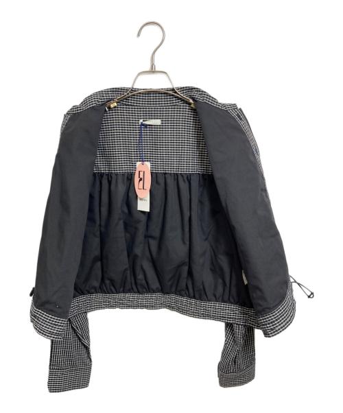ELCHELE（エルチェレ）ELCHELE (エルチェレ) DADDY CHECK ZIP UP SHIRT ブラック サイズ:Fの古着・服飾アイテム