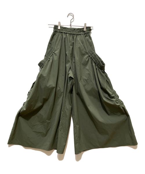 UN3D.（アンスリード）UN3D. (アンスリード) ラウンドコクーンパンツ/ウォッシャブル カーキ サイズ:SIZE 36の古着・服飾アイテム