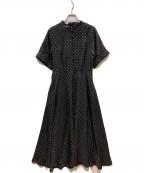 foufouフーフー）の古着「matte crepe de china one piece」｜ブラック