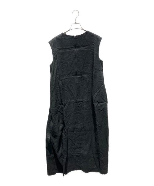 Plage（プラージュ）Plage (プラージュ) Linen フレア ワンピース ノースリーブ・キャミソールワンピース ブラック サイズ:36の古着・服飾アイテム