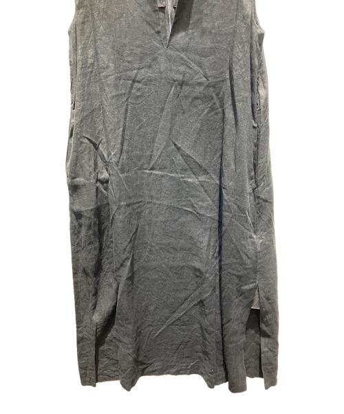 Plage（プラージュ）Plage (プラージュ) Linen フレア ワンピース ノースリーブ・キャミソールワンピース ブラック サイズ:36の古着・服飾アイテム