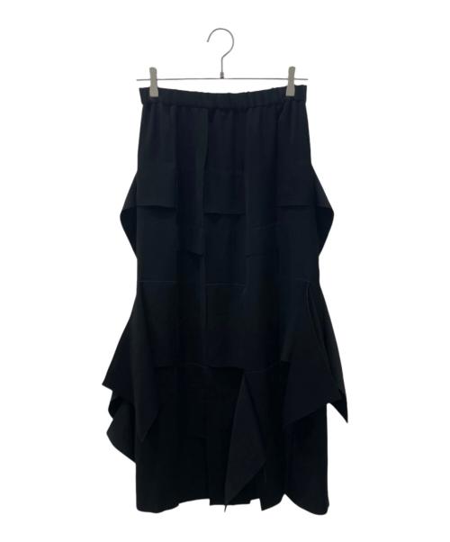 ENFOLD（エンフォルド）ENFOLD (エンフォルド) WEAVE DRAPE SKIRT ブラック サイズ:38 未使用品の古着・服飾アイテム