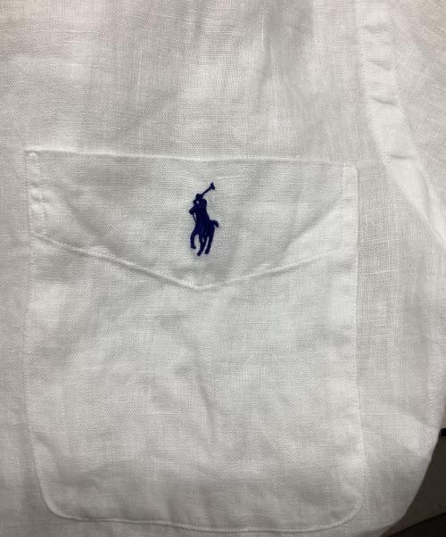 POLO RALPH LAUREN（ポロ・ラルフローレン）POLO RALPH LAUREN (ポロ・ラルフローレン) リネン半袖シャツ ホワイト サイズ:Ｓの古着・服飾アイテム