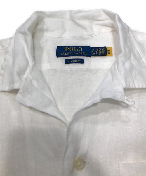 POLO RALPH LAUREN（ポロ・ラルフローレン）POLO RALPH LAUREN (ポロ・ラルフローレン) リネン半袖シャツ ホワイト サイズ:Ｓの古着・服飾アイテム