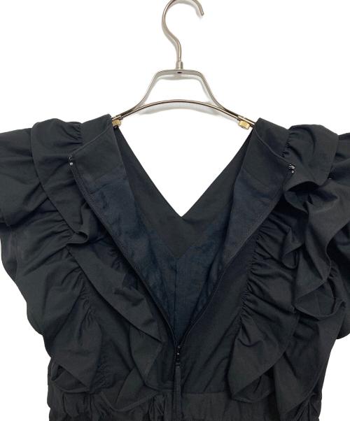 #Newans（ハッシュニュアンス）#Newans (ハッシュニュアンス) ラッフルフリルオールインワン ブラック サイズ:1の古着・服飾アイテム