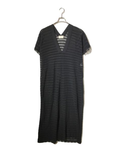 beautiful people（ビューティフルピープル）beautiful people (ビューティフルピープル) afrcian coil lace knit dress ブラック サイズ:38の古着・服飾アイテム