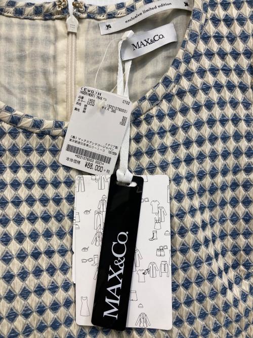 MAX&Co.（マックスアンドコー）MAX&Co. (マックスアンドコー) ノースリーブワンピース ライトブルー サイズ:36 未使用品の古着・服飾アイテム