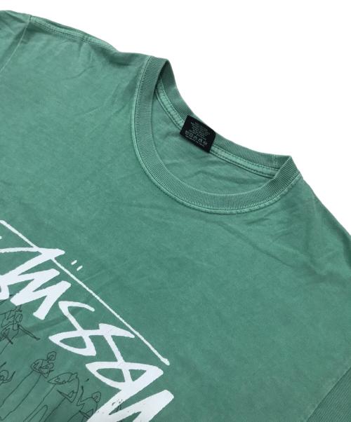 stussy（ステューシー）stussy (ステューシー) プリントTシャツ/ロゴTシャツ/半袖カットソー グリーン サイズ:Ｍの古着・服飾アイテム