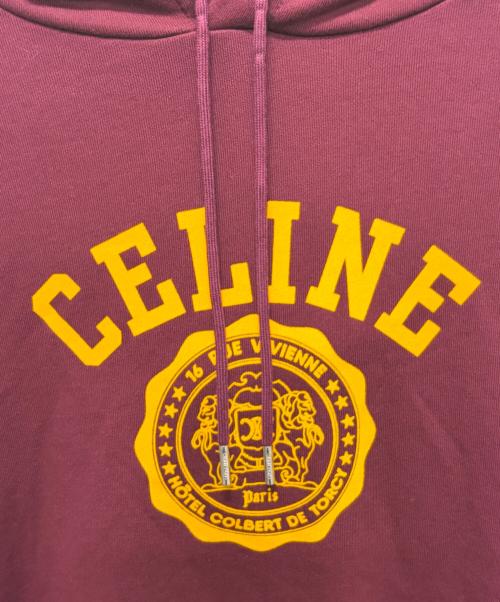 CELINE（セリーヌ）CELINE (セリーヌ) BLASON フーディー ボルドー サイズ:Ｌの古着・服飾アイテム