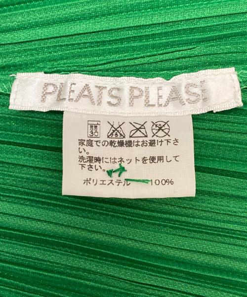 PLEATS PLEASE（プリーツプリーズ）PLEATS PLEASE (プリーツプリーズ) 裾デザインプリーツシャツ グリーン サイズ:3の古着・服飾アイテム