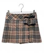 BURBERRY BLUE LABELバーバリー ブルー レーベル）の古着「ノバチェック柄巻きスカート」｜ベージュ