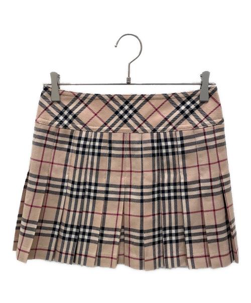 BURBERRY BLUE LABEL（バーバリー ブルー レーベル）BURBERRY BLUE LABEL (バーバリー ブルー レーベル) ノバチェック柄巻きスカート ベージュ サイズ:36の古着・服飾アイテム