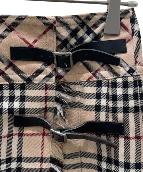 BURBERRY BLUE LABEL（バーバリー ブルー レーベル）BURBERRY BLUE LABEL (バーバリー ブルー レーベル) ノバチェック柄巻きスカート ベージュ サイズ:36の古着・服飾アイテム