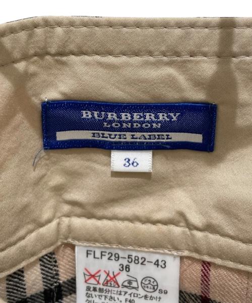 BURBERRY BLUE LABEL（バーバリー ブルー レーベル）BURBERRY BLUE LABEL (バーバリー ブルー レーベル) ノバチェック柄巻きスカート ベージュ サイズ:36の古着・服飾アイテム