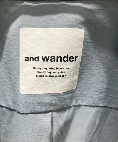and wander（アンドワンダー）and wander (アンドワンダー) UV Cut Stretch SS Dress 半袖ワンピース ライトブルー サイズ:WSの古着・服飾アイテム