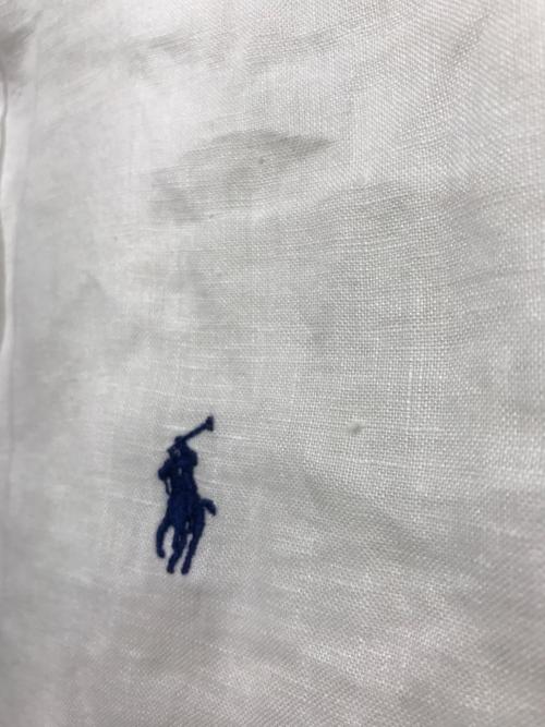 POLO RALPH LAUREN（ポロ・ラルフローレン）POLO RALPH LAUREN (ポロ・ラルフローレン) リネンシャツ ホワイトの古着・服飾アイテム