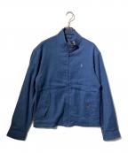 POLO RALPH LAURENポロ・ラルフローレン）の古着「リネンブレンド ヘリンボーン ツイル ジャケット」｜ネイビー