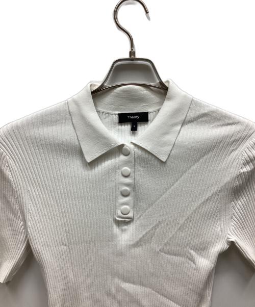 theory（セオリー）theory (セオリー) 半袖ニット ホワイト サイズ:sの古着・服飾アイテム