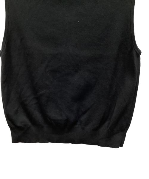 UNITED ARROWS（ユナイテッドアローズ）UNITED ARROWS (ユナイテッドアローズ) スカラップ レース ニットベスト ブラック サイズ:sの古着・服飾アイテム
