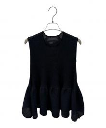 me ISSEY MIYAKE（ミーイッセイ ミヤケ）の古着「BOUNCE SEE-THROUGH CREPE」｜ブラック