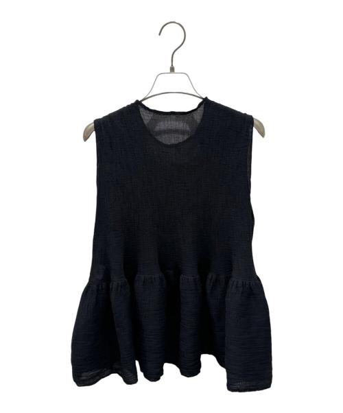 me ISSEY MIYAKE（ミーイッセイ ミヤケ）me ISSEY MIYAKE (ミーイッセイ ミヤケ) BOUNCE SEE-THROUGH CREPE ブラック サイズ:Freeの古着・服飾アイテム
