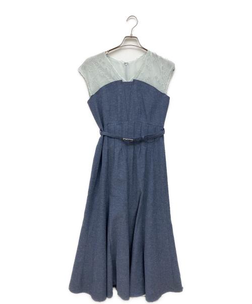 JUSGLITTY（ジャスグリッティー）JUSGLITTY (ジャスグリッティー) ビスチェドッキングワンピース ブルー サイズ:2の古着・服飾アイテム