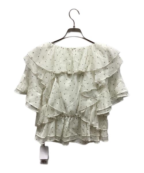 JUSGLITTY（ジャスグリッティー）JUSGLITTY (ジャスグリッティー) エアリーフリルブラウス サイズ:2 未使用品の古着・服飾アイテム