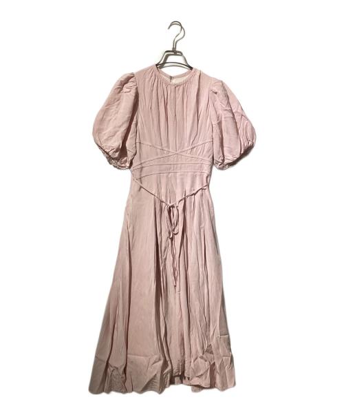 HER LIP TO（ハーリップトゥ）HER LIP TO (ハーリップトゥ) ファウンテンレースアップボウドレス ピンク サイズ:Sの古着・服飾アイテム