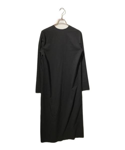 CITYSHOP（シティショップ）CITYSHOP (シティショップ) Vネックリーンドレス/半袖ワンピース ブラック サイズ:36の古着・服飾アイテム
