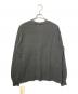 KURO (クロ) ROUND SHAPE DYED L/S TEE/長袖/アルファベットデザイン ブラック サイズ:S 未使用品：8000円