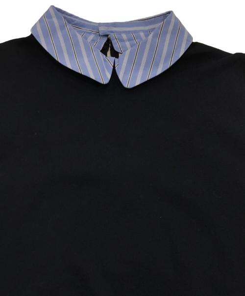 UNITED ARROWS（ユナイテッドアローズ）UNITED ARROWS (ユナイテッドアローズ) コンビネーションノースリーブ ニットトップス ネイビー サイズ:freeの古着・服飾アイテム
