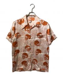 花旅楽団（ハナタビガクダン）の古着「シルクアロハシャツ/柄シャツ」｜ブラウン