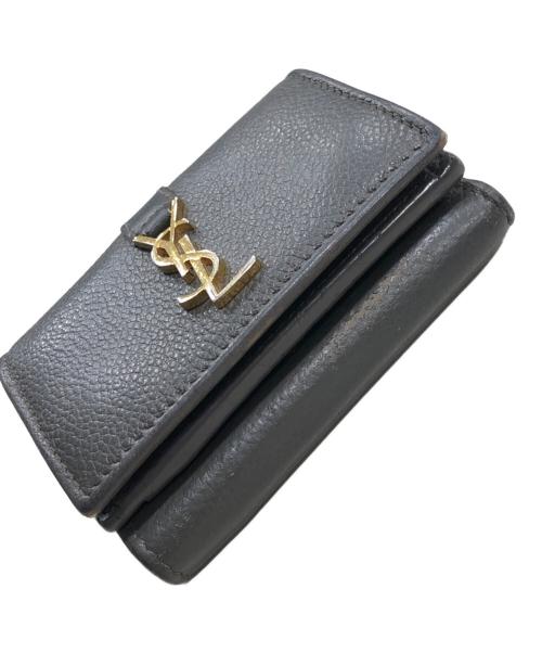 Saint Laurent Paris（サンローランパリ）Saint Laurent Paris (サンローランパリ) オリガミ タイニーウォレット グレーの古着・服飾アイテム