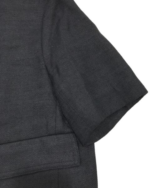SHIPS（シップス）SHIPS (シップス) MANTECO 麻混 半袖 ショート ジャケット ブラック サイズ:36の古着・服飾アイテム