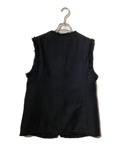 SHIPS（シップス）SHIPS (シップス) スラブ ツイード ロング ジレ ネイビー サイズ:ＦＲＥＥの古着・服飾アイテム