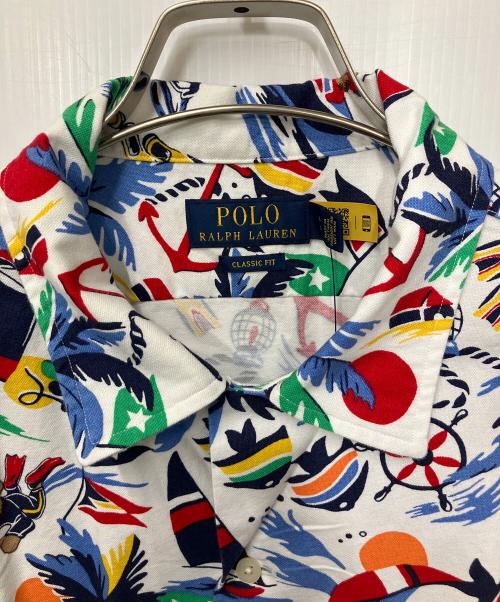 POLO RALPH LAUREN（ポロ・ラルフローレン）POLO RALPH LAUREN (ポロ・ラルフローレン) ポロベア オープンカラーシャツ ホワイト サイズ:Lの古着・服飾アイテム