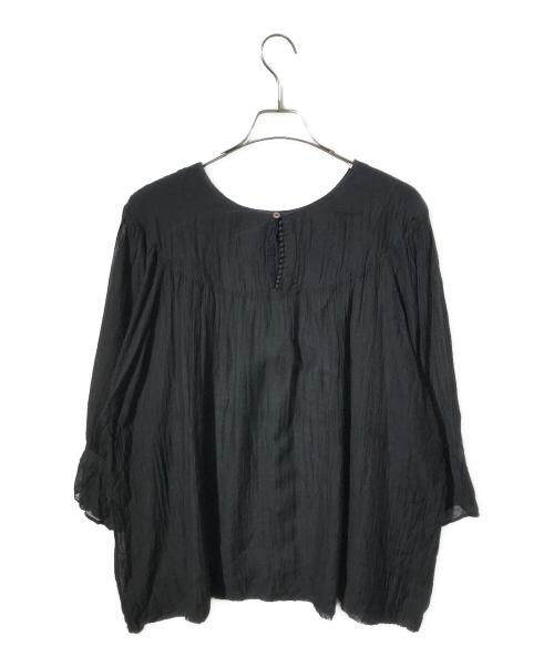 BUNON（ブノン）BUNON (ブノン) シルクコットンブラウス ブラック サイズ:SIZE Fの古着・服飾アイテム