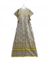 ne quittez pas (ヌキテパ) Naoko Hamajima Cotton Voile Arabesque Print Flare Sleeve Dress/プリントコットンワンピース マスタード サイズ:M：17000円