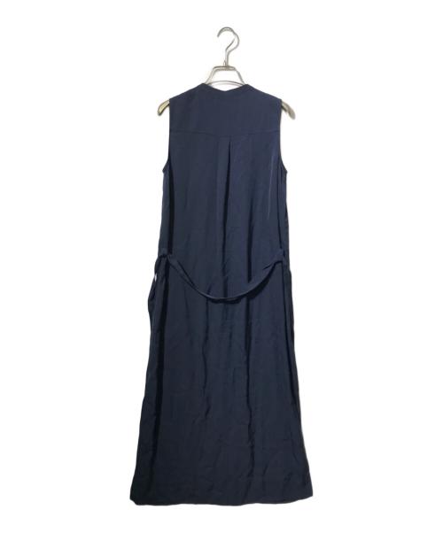 theory（セオリー）theory (セオリー) シルクノースリーブシャツワンピース ネイビー サイズ:2の古着・服飾アイテム