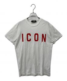DSQUARED2（ディースクエアード）の古着「ICON Reflex Tee」｜ホワイト×レッド