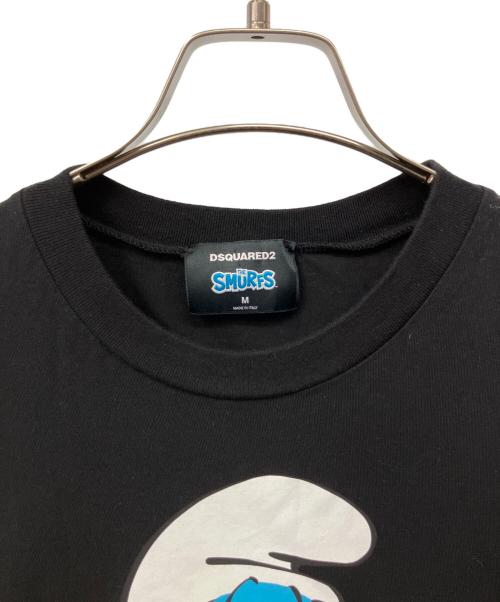 DSQUARED2（ディースクエアード）DSQUARED2 (ディースクエアード) THE SMURFS (スマーフ) Smurf In Love T-Shirts ブラック サイズ:Mの古着・服飾アイテム