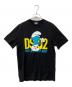 DSQUARED2（ディースクエアード）の古着「Smurf In Love T-Shirts」｜ブラック