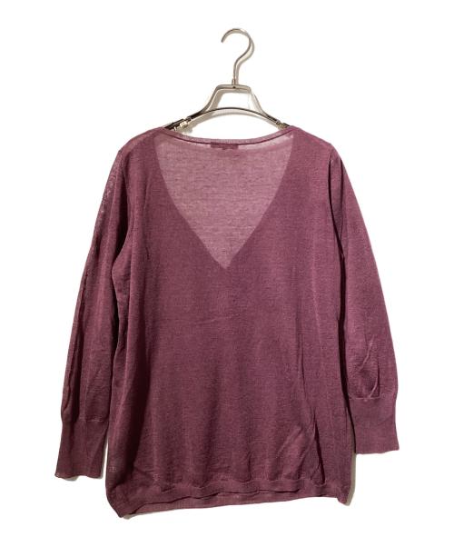 LORO PIANA（ロロピアーナ）LORO PIANA (ロロピアーナ) シルク混リネンニット パープル サイズ:42の古着・服飾アイテム