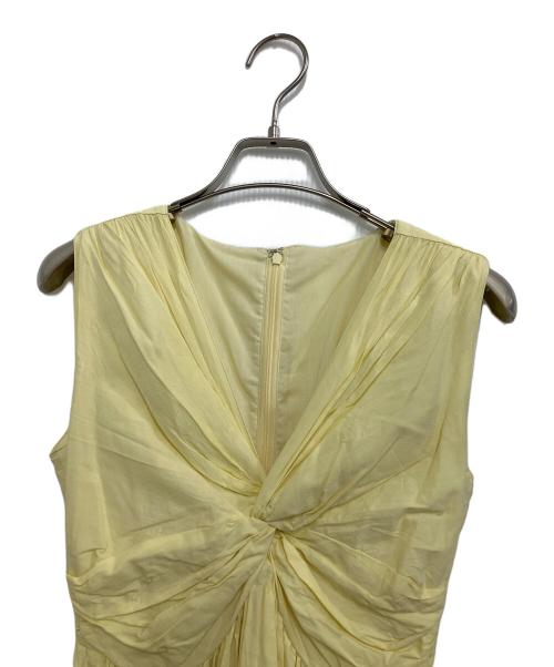 L'AUBE BLANC（ローブ ブラン）L'AUBE BLANC (ローブ ブラン) Irregular hem twist Dress イエロー サイズ:Sの古着・服飾アイテム