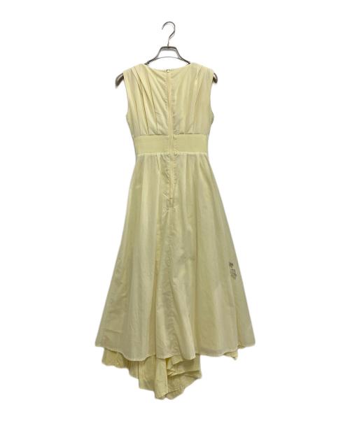 L'AUBE BLANC（ローブ ブラン）L'AUBE BLANC (ローブ ブラン) Irregular hem twist Dress イエロー サイズ:Sの古着・服飾アイテム