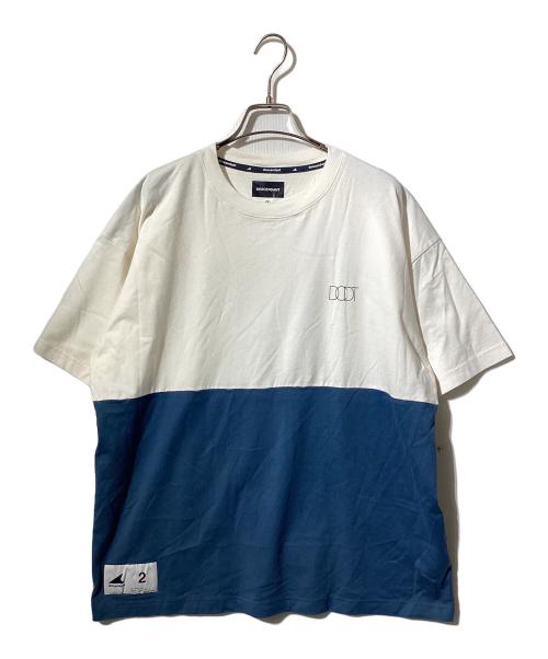 DESCENDANT（ディセンダント）DESCENDANT (ディセンダント) PORT SWITCHING SS/半袖Tシャツ ホワイト×ブルー サイズ:2の古着・服飾アイテム