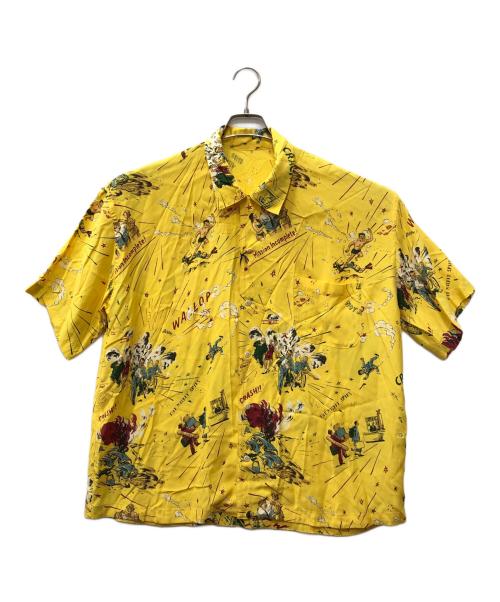 Porter Classic（ポータークラシック）Porter Classic (ポータークラシック) 落ちこぼれスパイALOHA SHIRT イエロー サイズ:Mの古着・服飾アイテム