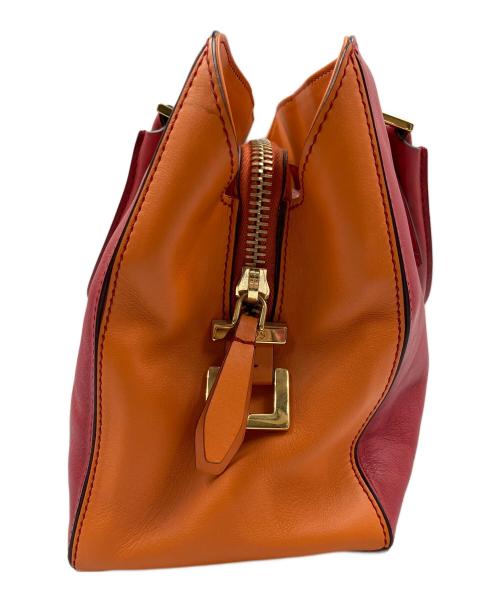 TOD'S（トッズ）TOD'S (トッズ) バイカラー2WAYショルダーバッグ レッドの古着・服飾アイテム