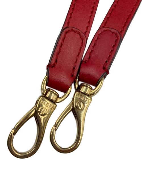 TOD'S（トッズ）TOD'S (トッズ) バイカラー2WAYショルダーバッグ レッドの古着・服飾アイテム